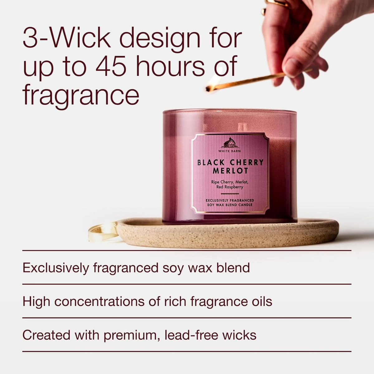 Bath And Body Works Black Cherry Merlot Scented Candle 411G - image 5 of 5