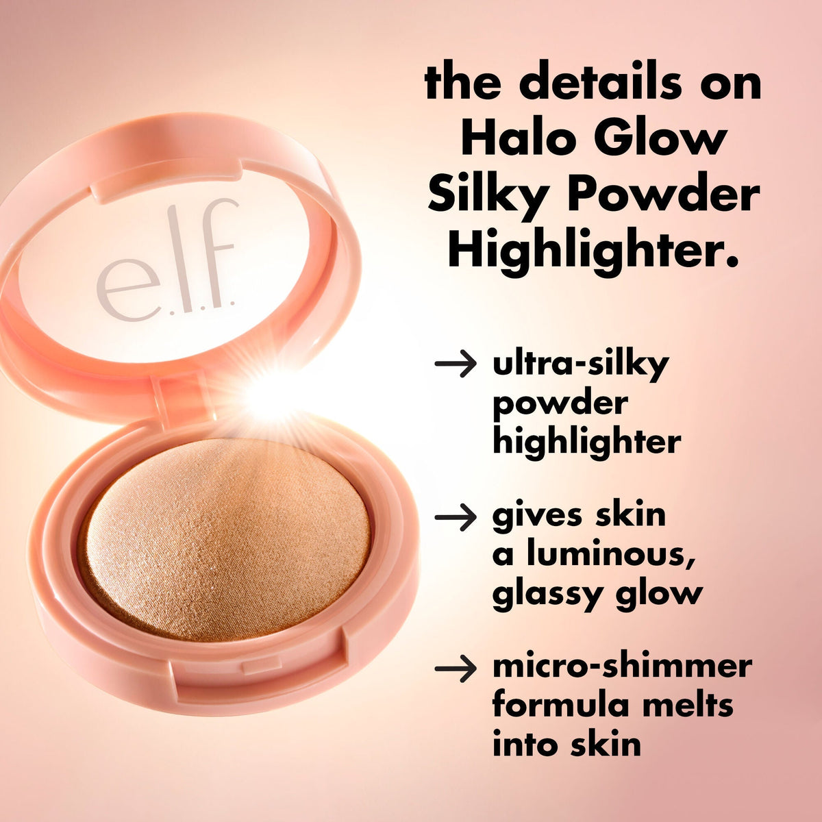 e.l.f. Halo Glow Silky Powder Highlighter Blush Money - image 7 of 12