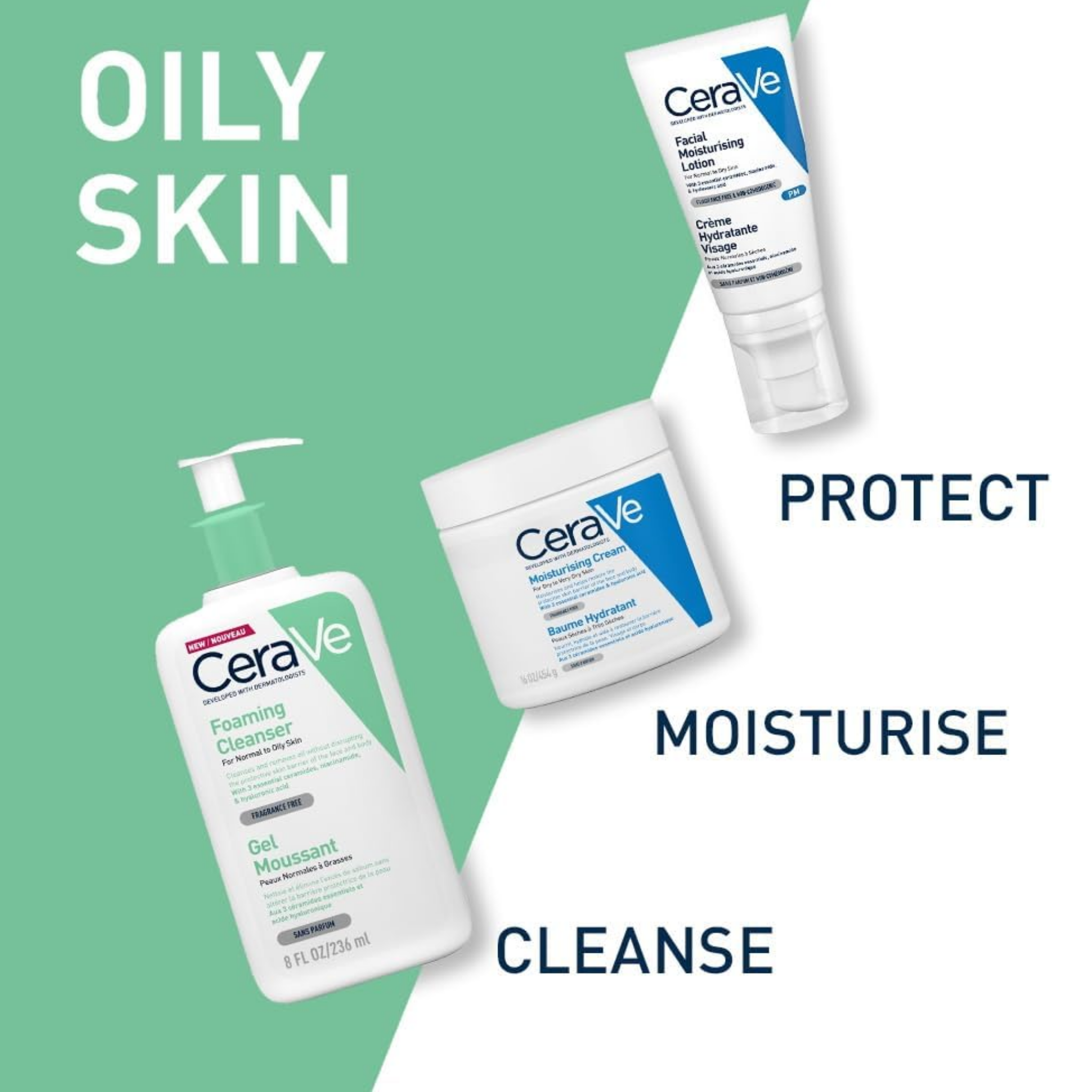 Cerave Foaming Cleanser Oily Skin 473ML