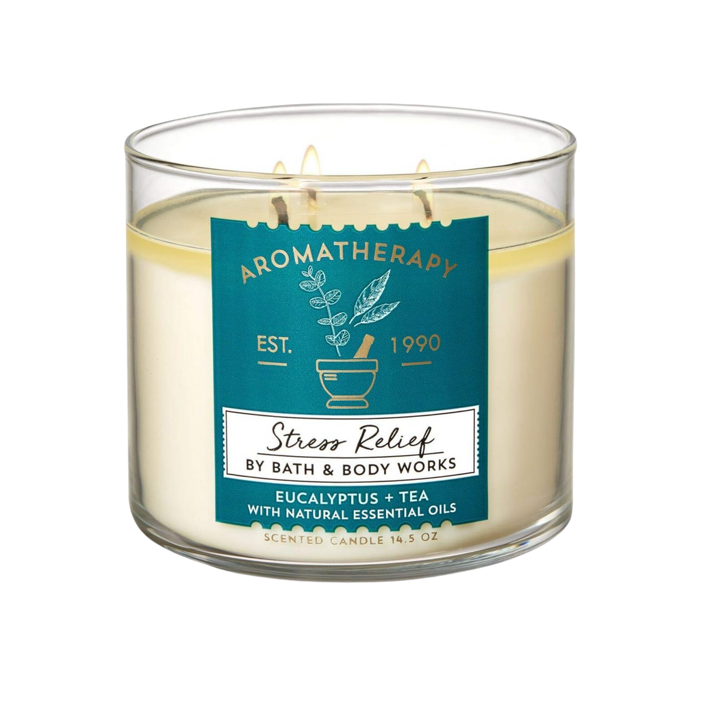 Bath & Body Works 3-Wick Candle Stress Relief Eucalyptus 411g