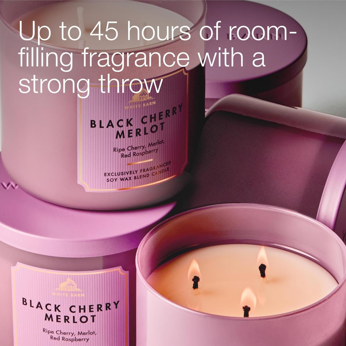 Bath And Body Works Black Cherry Merlot Scented Candle 411G - image 3 of 5
