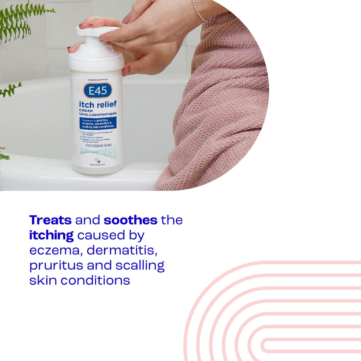 E45 Itch Relief Cream for Eczema, Dry Skin & Dermatitis 500G, image 3