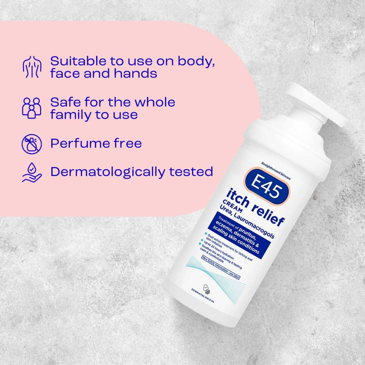 E45 Itch Relief Cream for Eczema, Dry Skin & Dermatitis 500G, image 6