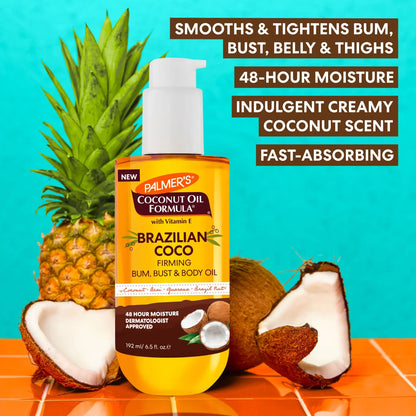 Palmer's Brazilian Coco Firming Bum, Bust & Body Oil 192ML - image 3 of 8