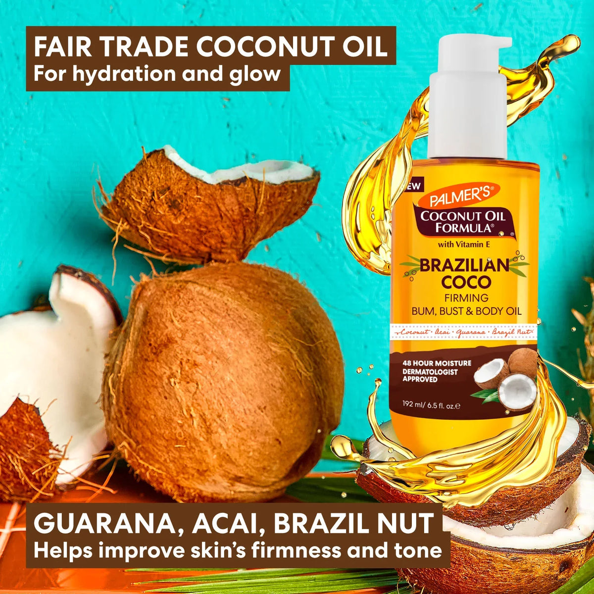 Palmer's Brazilian Coco Firming Bum, Bust & Body Oil 192ML - image 5 of 8