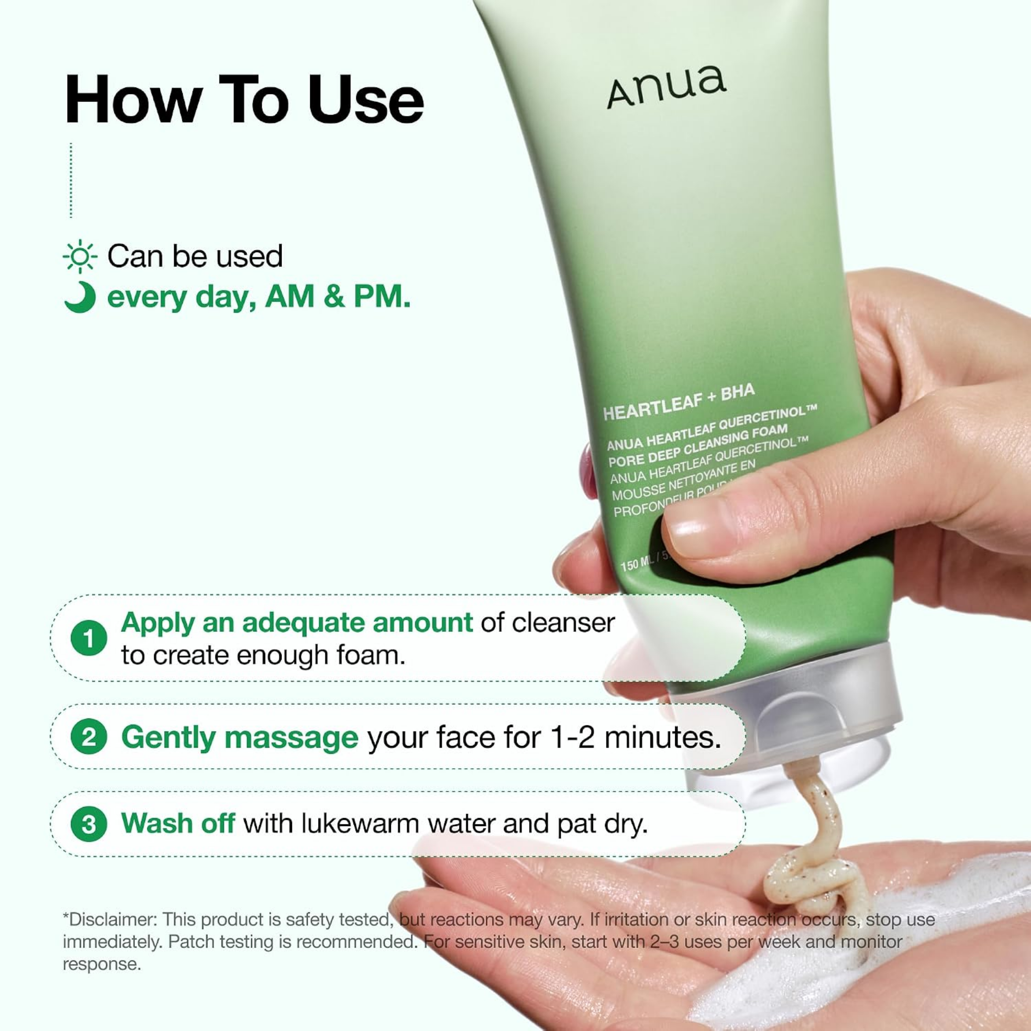 Anua Heartleaf Quercetinol Pore Deep Cleansing Foam 150ML