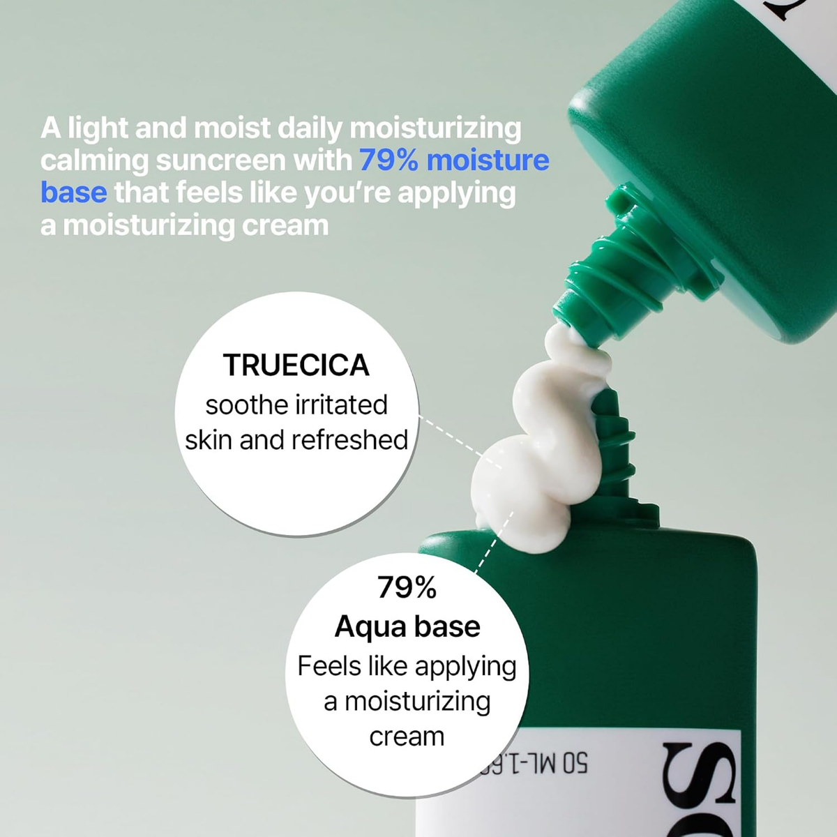 Some By Mi Truecica Aqua Calming Sun Cream SPF50+ 50Ml - image 4 of 5