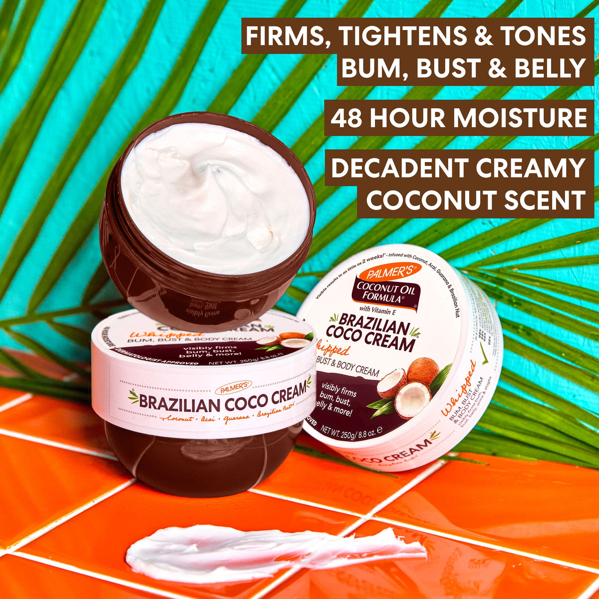 Palmer's Brazilian Coco Whipped Bum, Bust & Body Cream 250G - image 3 of 8