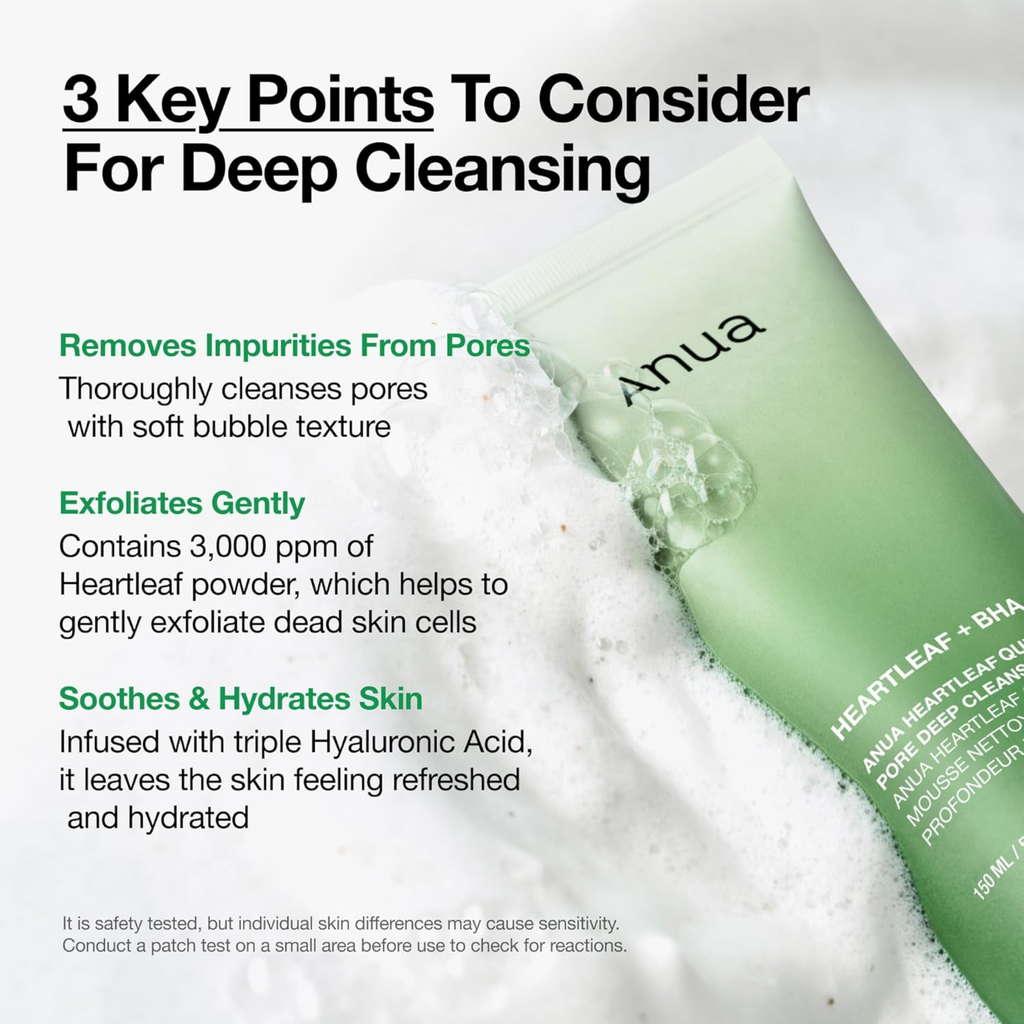 Anua Heartleaf Quercetinol Pore Deep Cleansing Foam 150ML
