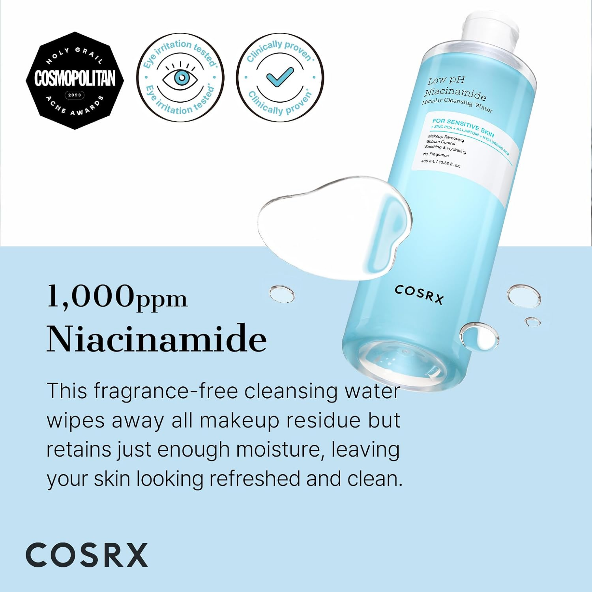 COSRX Low pH Niacinamide Micellar Cleansing Water400ML
