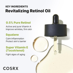 COSRX Retinol 0.5 Oil Serum with 0.5% Retinoid 20ML