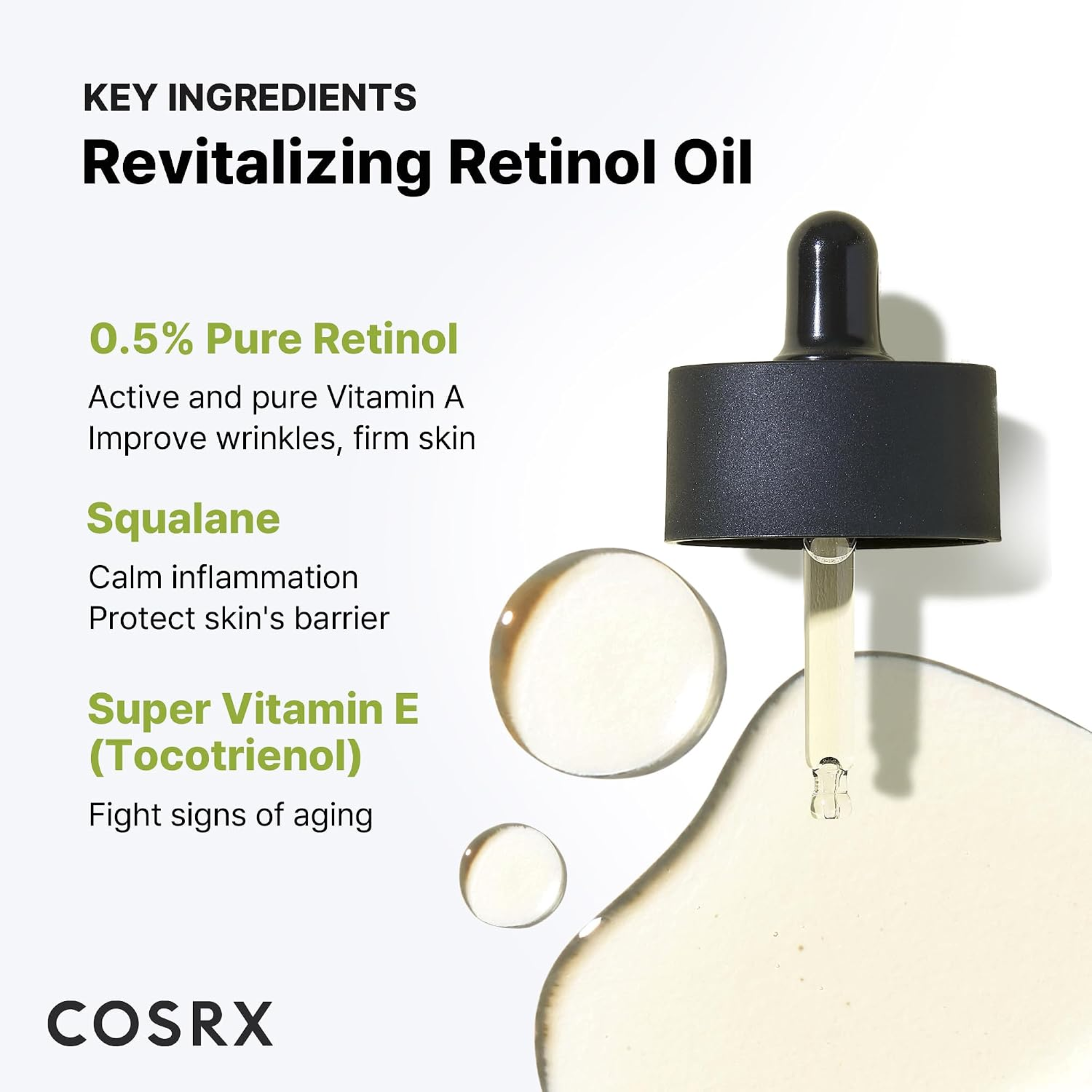 COSRX Retinol 0.5 Oil Serum with 0.5% Retinoid 20ML
