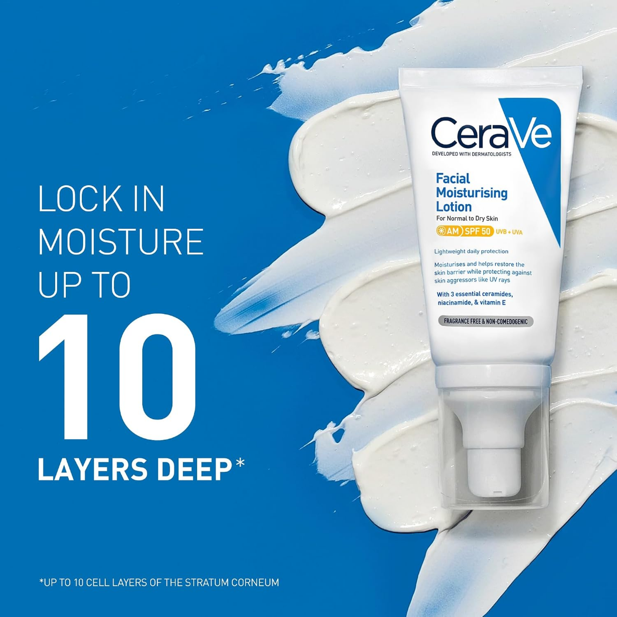 CeraVe AM Facial Moisturising Lotion SPF50 52ML