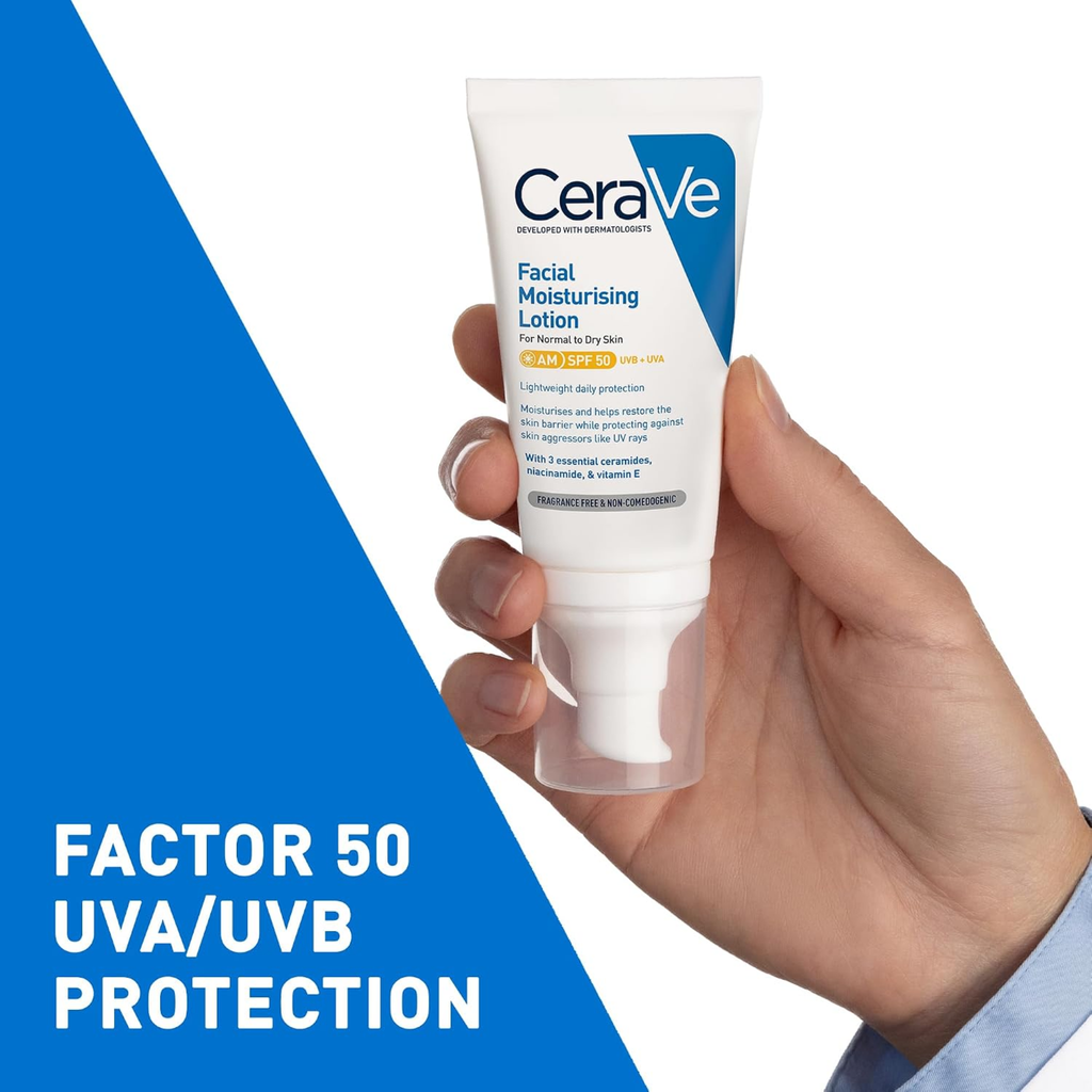 CeraVe AM Facial Moisturising Lotion SPF50 52ML
