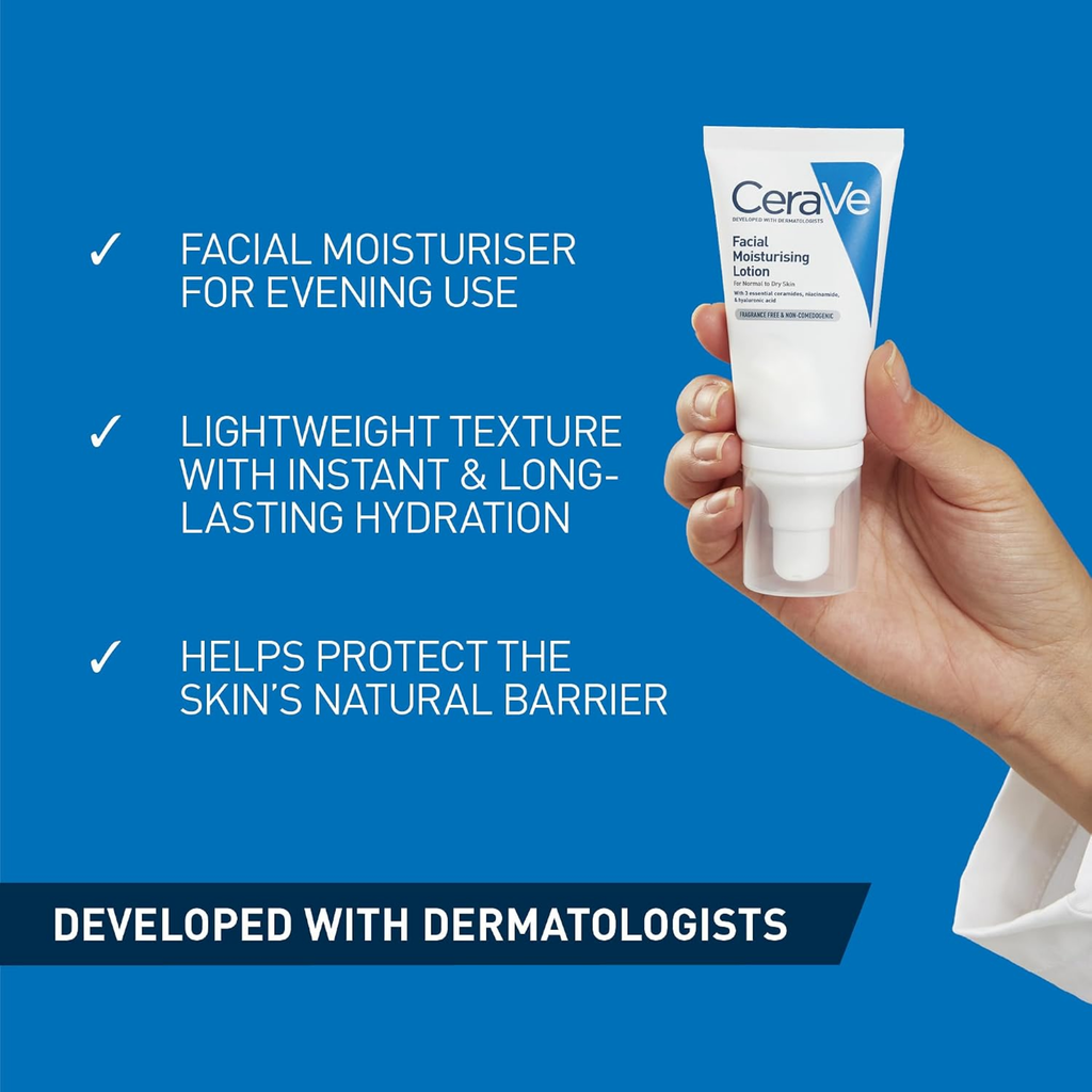 CeraVe PM Facial Moisturising Lotion 52ML