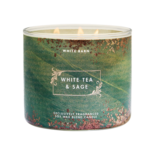 Bath And Body Works Scented Candles White Tea Sage 411G - image 1 of 5