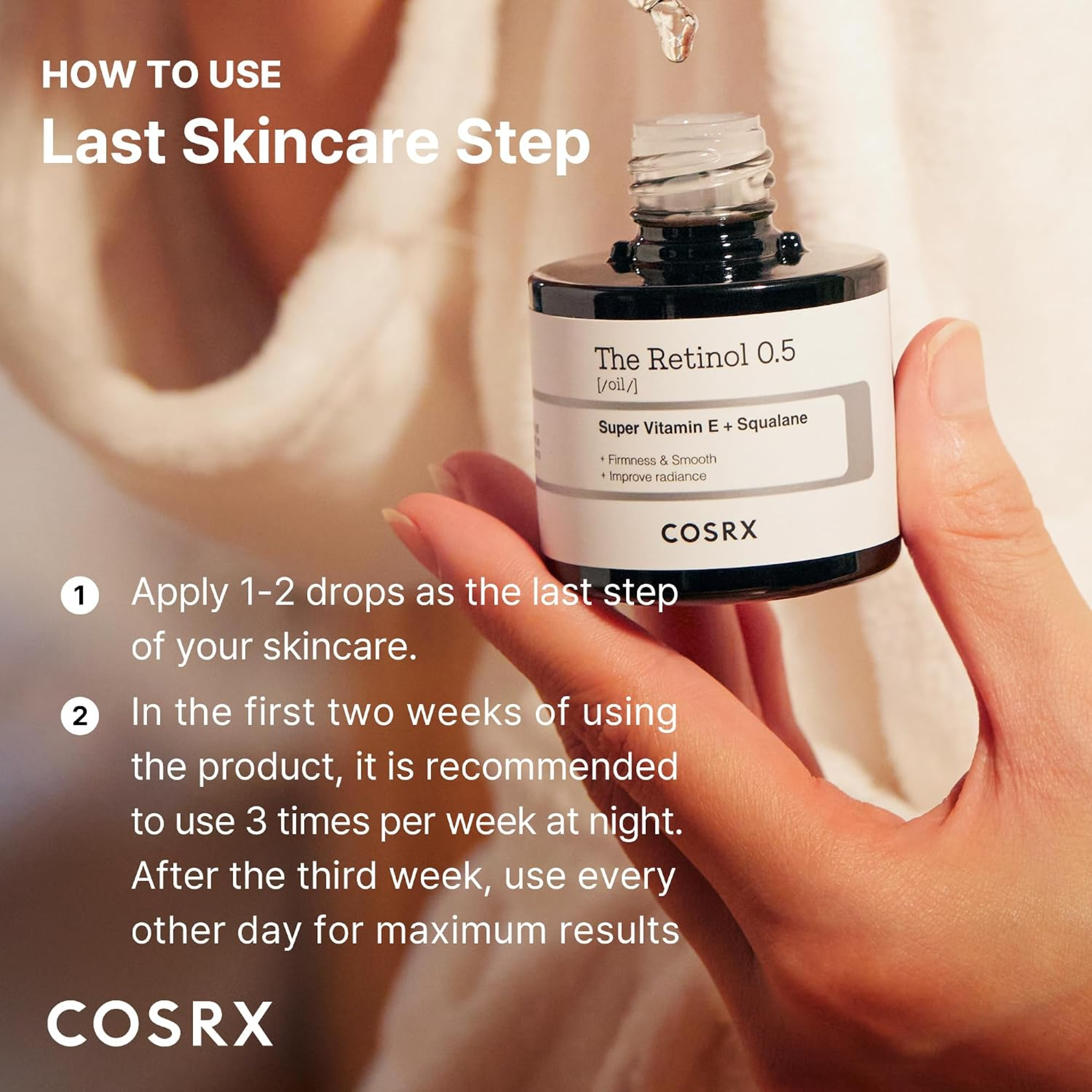 COSRX Retinol 0.5 Oil Serum with 0.5% Retinoid 20ML