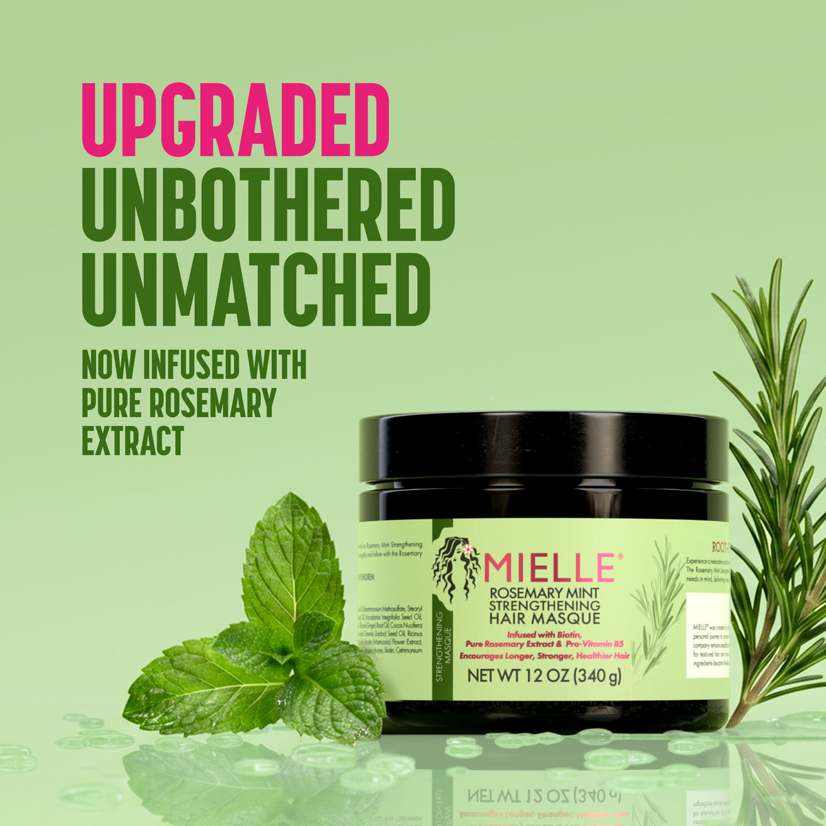 Mielle Rosemary Mint Strengthening Hair Masque 12oz - image 7 of 11