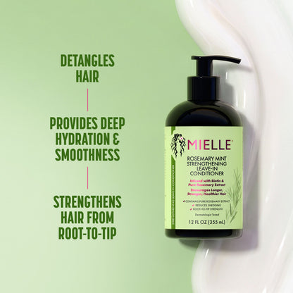 Mielle Rosemary Mint Strengthening Leave-In Conditioner 355ML - image 8 of 10