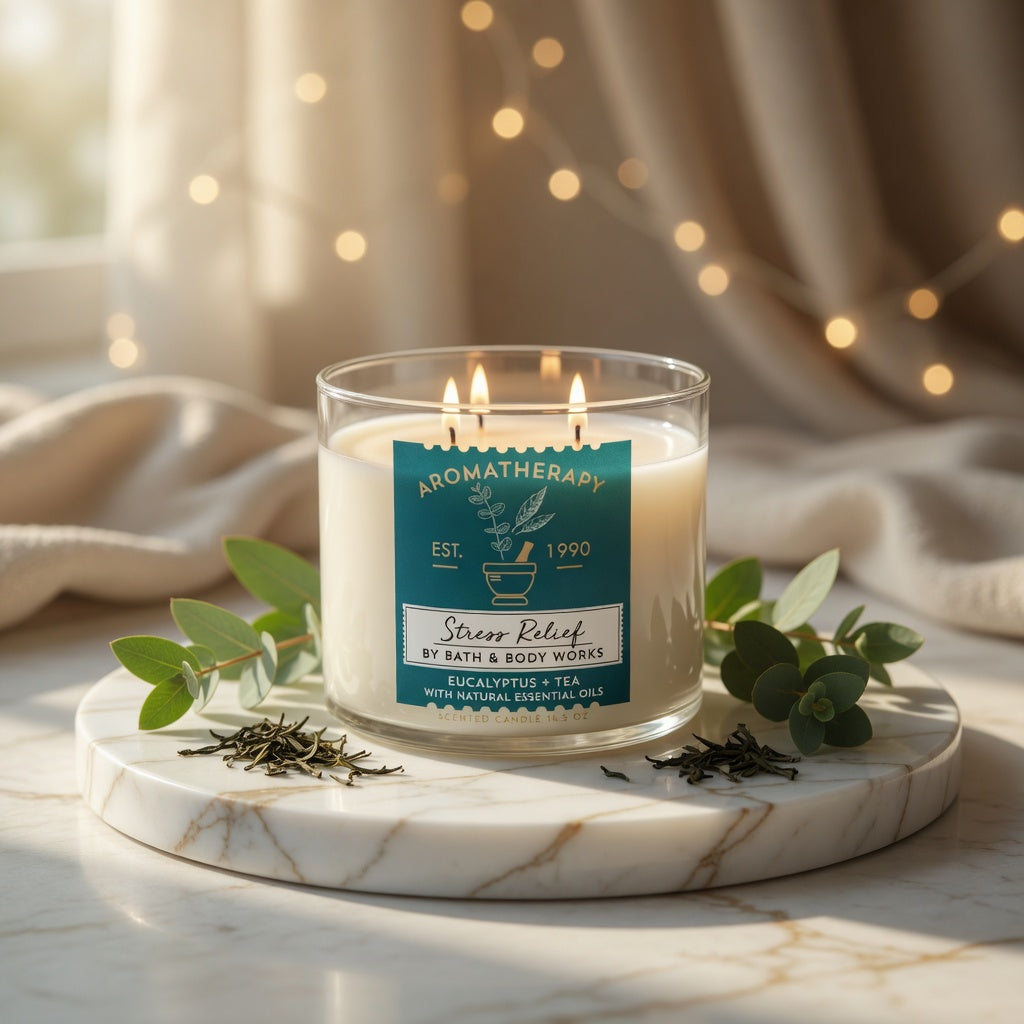 Bath & Body Works 3-Wick Candle Stress Relief Eucalyptus 411g